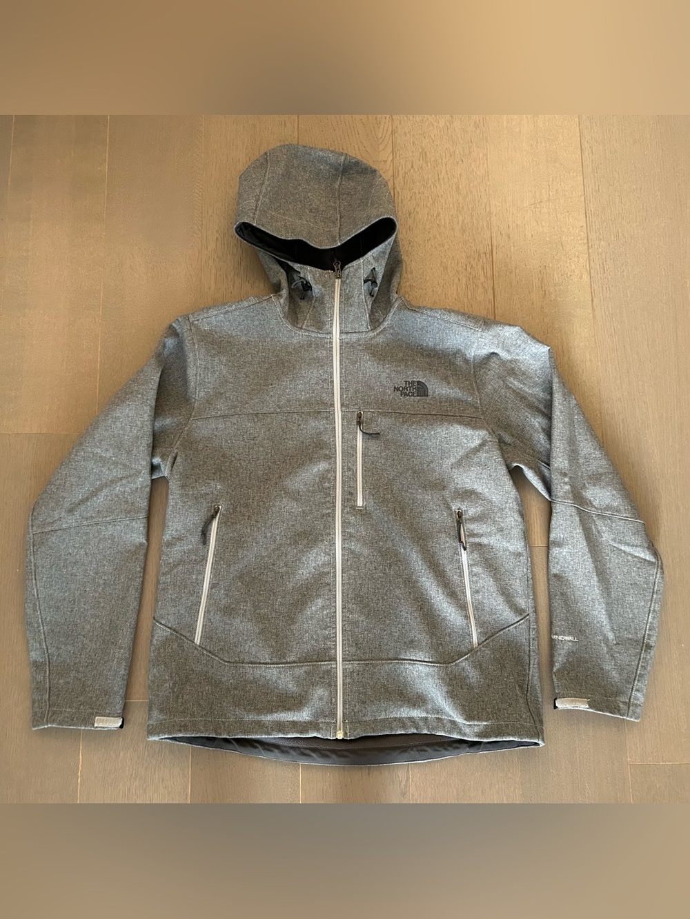 North Face Mens Medium Grey Bionic 3 Windwall Hooded Jacket